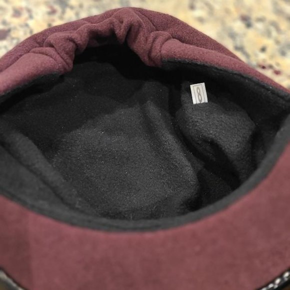 BRETON PLUM HAT COLOR CASHMERE AND VARNISHED VISOR
